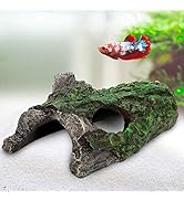 AQQA Aquarium Trunk Decoration ,Resin Hideout Caves Hollow Tree Log Trunk Ornament,Driftwood for ...
