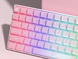 Keyboard Keycaps Jelly, Clear Cute Keycaps, Transparent Pink Custom Key Cap