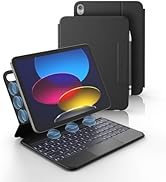 Dexnor for iPad (A16) 11th/10th Generation Case with Keyboard Ultra-Light Magnetic Detachable Fol...