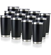 DOMICARE 20oz Stainless Steel Tumbler Bulk with Lid, Double Wall Vacuum Insulated Travel Mug, Pow...