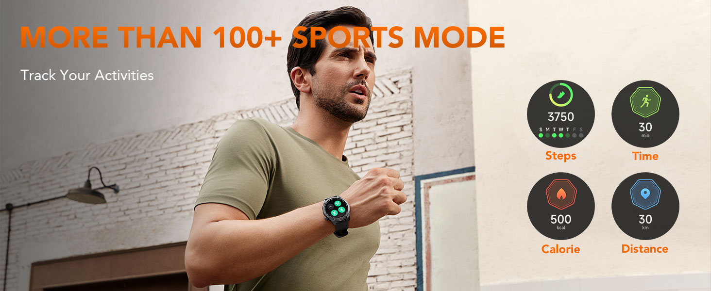 smart watch with 100+ sports
