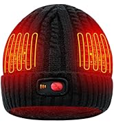 SVPRO Battery Heated Hat Rechargeable Electric Beanie Hat Men Women Skull Cap