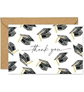 FYSUIMU 24 Pcs Graduation Cap Thank You Cards Greeting Cards Congrats Grad Hat Note Card with Env...