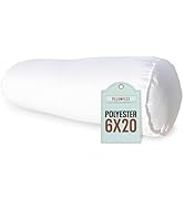 Pillowflex Bolster Pillow - 6x20 - Plush Polyester-Filled Insert for Decorative Shams - Odorless,...