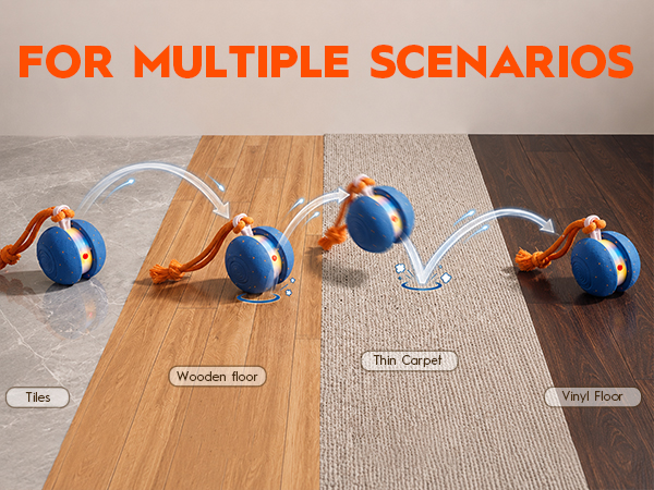 Interactive Dog Toys, Automatic Irregular Moving and Rolling Dog Ball