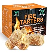 Realcook Natural Fire Starter for Campfires: All Weather Firestarters - Odorless Charcoal Starter...