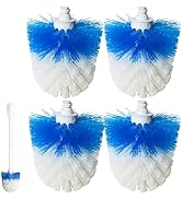 Toilet Brush Refills for OXO Toilet Brush Only, 4 Pack Toilet Brush Replacement Head, Blue &amp; Whit...