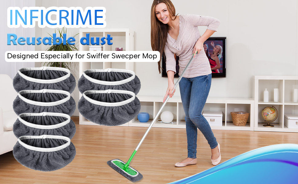 6 Pack reusable mop pads