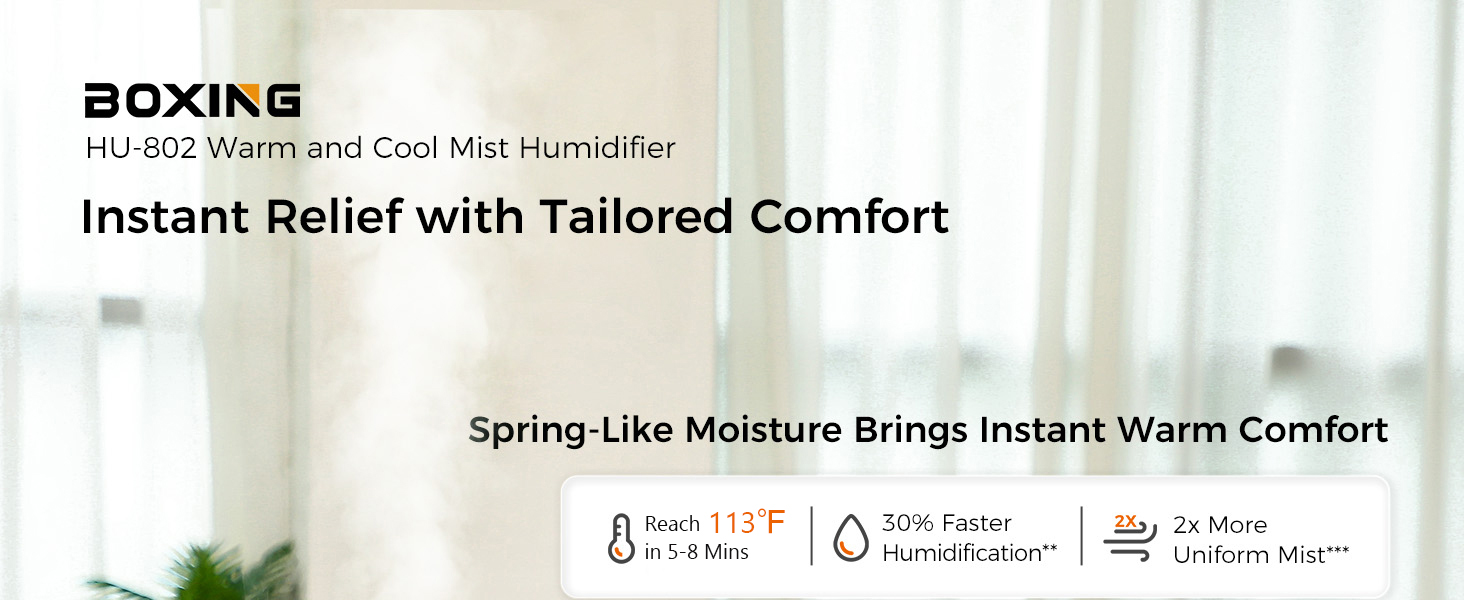 Cool and warm humidifiers for bedroom, family,large room,baby room