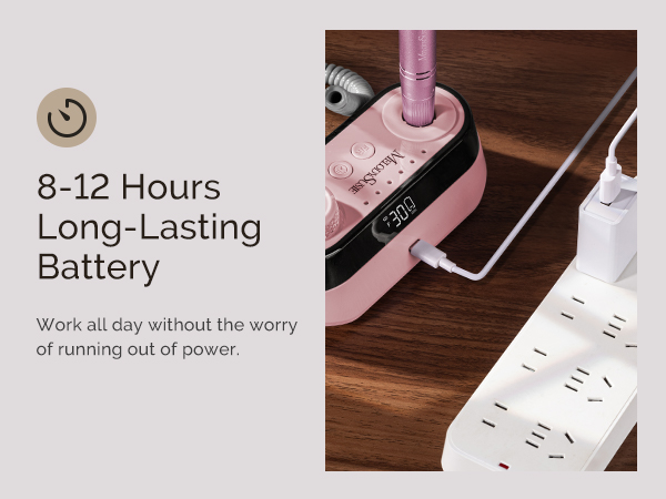 8-12 hours long-lasting battery