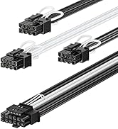 Fasgear PCIe 5.0 GPU Power Cable Sleeved 70cm, 16pin (12+4) 12VHPWR Connector for RTX 3090 Ti 407...