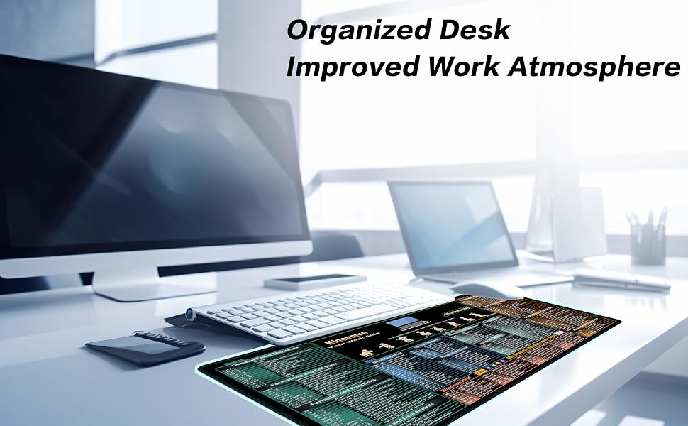 excel cheat sheet desk pad