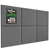 Hsurbtra Large Cork Board for Wall 36 x 24 Inch, 6 Pack Felt Bulletin Notice Board with Pushpins ...