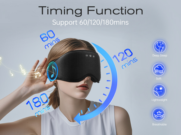ZHENYEMEI Sleep Mask with Bluetooth Headphones Built-in Wireless Speaker Headphones