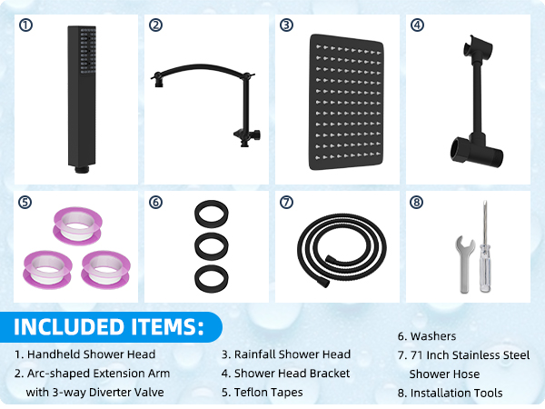 high-pressure shower head set