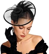 Ondder Tea Party Fascinator Hat for Women Clip and Headband for Tea Party, Wedding, Church and Co...