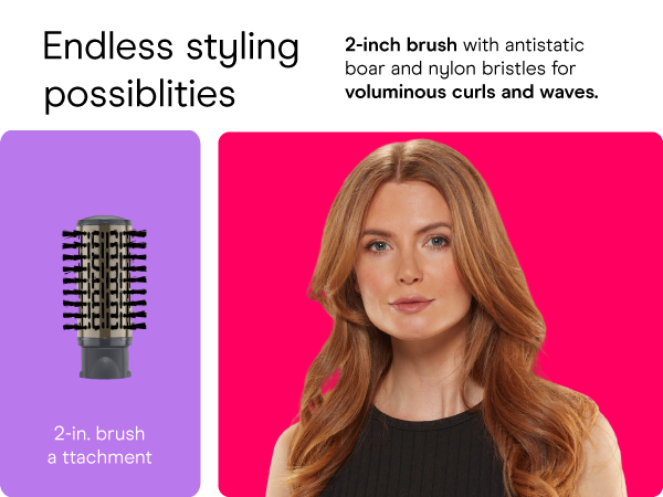 Conair infiniti hot air spin brush set dryer tourmaline ceramic ions less frizz healthy hair.