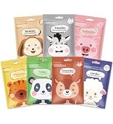Kaely 7 Pack Kids Face Mask Spa, Animal Face Masks for Kids Teens Women Skincare, Animal Characte...