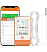 Elitech GSP-6 Bluetooth Data Logger Temperature Humidity for Refrigerator with Shadow Data 100000...