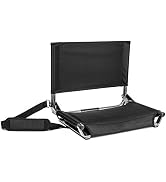 Cascade Mountain Tech Portable Folding Steel Stadium Seats for Bleachers , Black, Regular - 17