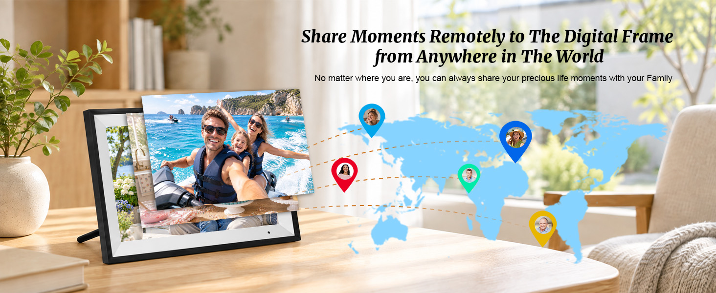 Share Moments Remotely to The Digital Frame from Anywhere in The World