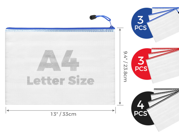A4 Mesh Zipper Pouch