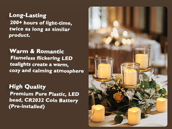 24Pack Flickering Flameless Votive Candles