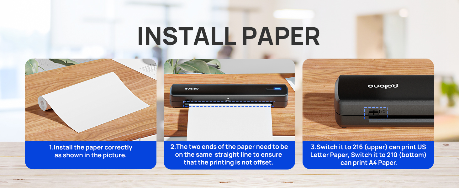 Printer Portable printer thermal printer inkless printer wireless printer