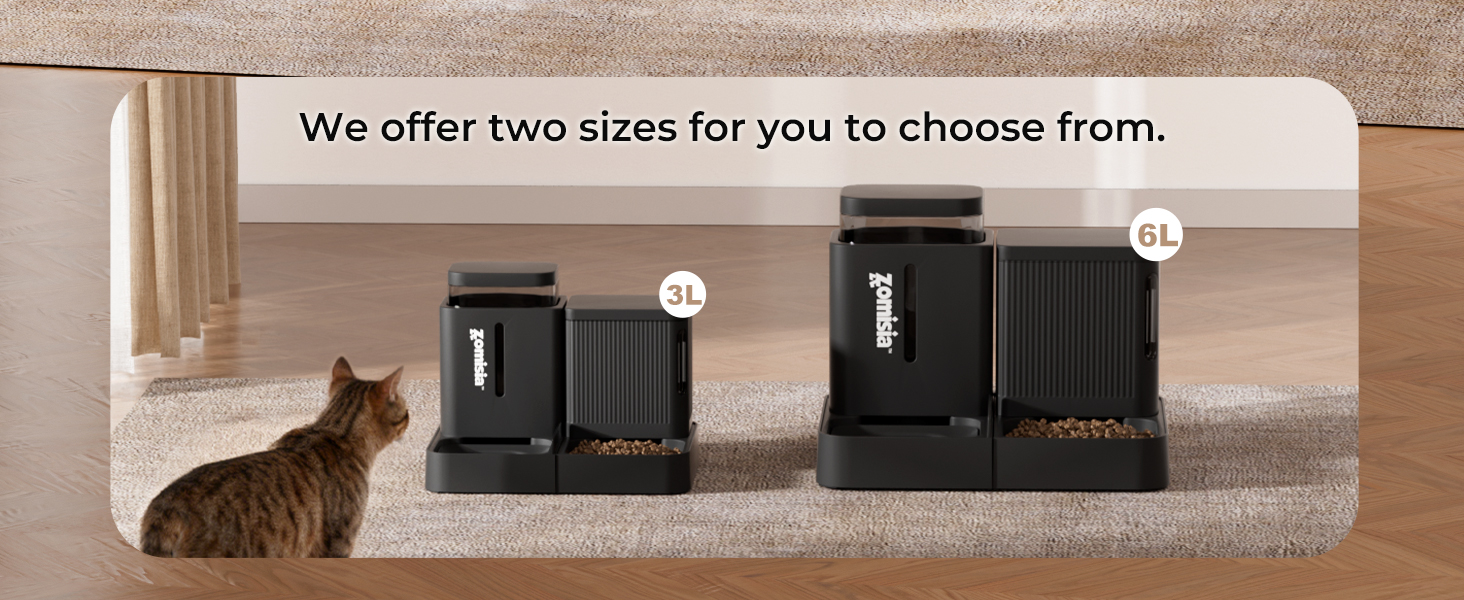 cat food and water dispenser set