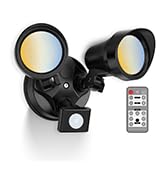 ALUSSO LED Security Lights Motion Sensor, 25W 2000LM Flood Lights Outdoor Motion Sensor with Remo...