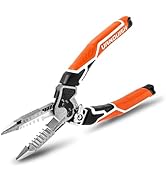 VANQUISH 8 IN 1 Multifunctional Wire Stripper, Wire Cutting Stripping Tool (8-18 AWG Solid, 10-20...