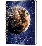 Hllwxrk Lined Spiral Journal Notebook, A5 College Ruled Spiral Notebook for Women, Hardcover with...