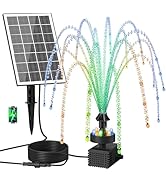 GAIZERL Solar Fountain Pump with Adjust Glass Panel, Upgrade 3.5W Solar Water Pump with Stake, 16...