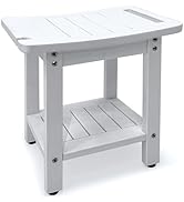 Meluvici Shower Bench Seat, HDPS Shower Stool for Inside Shower to Sit on, Waterproof Shower Chai...