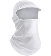 MELASA Balaclava Face Mask with Brim for Men Sun Protection, Cycling Cap with Neck Gaiter for Cyc...
