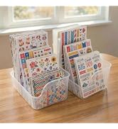ALTABOMBA Clear Sticker Organizer Storage Box with Dividers, See All Your Stickers at a Glance, C...