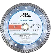 Benchmark Abrasives 7" Turbo Diamond Blade with Steel Core, Saw Blades for Angle Grinder, Cutting...