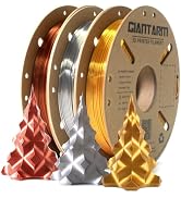 GIANTARM PLA Filament 1.75mm Bundle,Silk Gold Silver Copper PLA,0.5kg/Spool | Smooth Silk Texture...