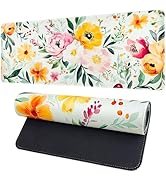 Vanzard Floral Desk Mat,Cute Large Mouse Pad for Desk, Flower Computer Mousepad with Non-Slip Rub...