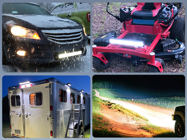 Nilight 20Inch 126W Spot Flood Combo Led Light Bar Off Road Lights Boat Lighting