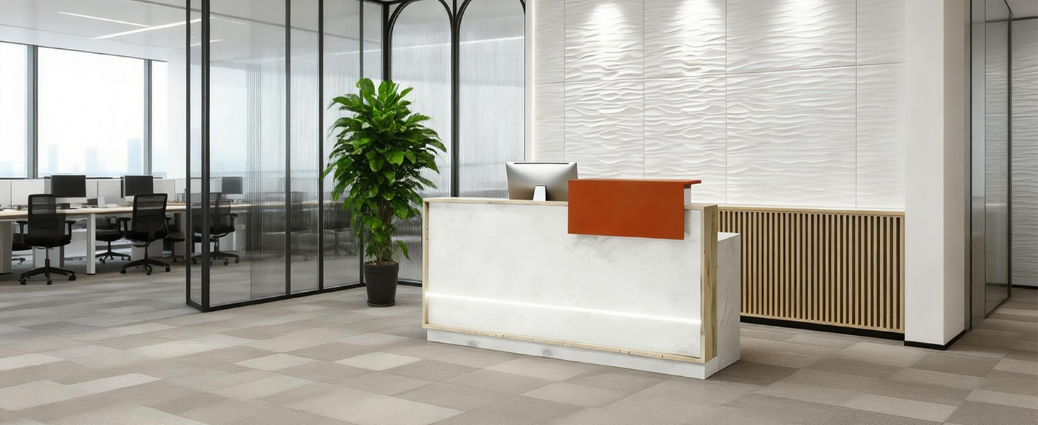 Modern Reception Desk with Counter