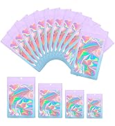 Songio packing Holographic Mylar Bags, 100 PCS Party Favor Bags with Window(4.1 * 5.9