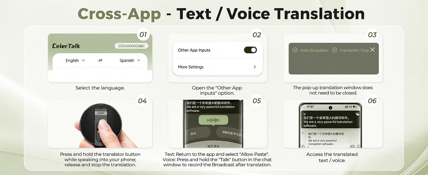 AI Translator Device, Smart Wearable Translator for 165 Languages Real-Time Two-Way Translatio