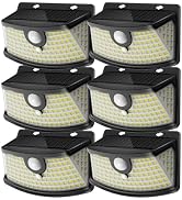 Aootek New Solar Motion Sensor Lights 120 LEDs with Lights Reflector,270° Wide Angle, IP65 Waterp...