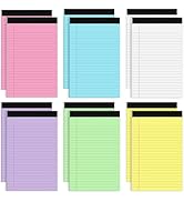 Thboxes 12 Packs Legal Pads 5x8, Totally 360 Sheets Colored Legal Pads 5x8 College Ruled Writing ...