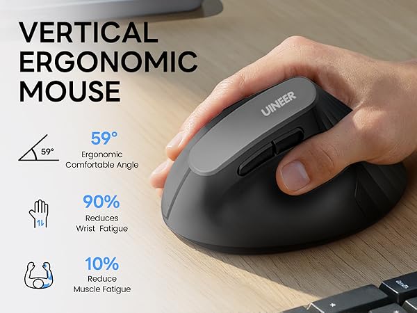 vertical ergonomic wireless mouse