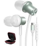 USB C Headphones, Type C Earphones with Microphone for Samsung S24 iPhone 15 Pro Max Google Pixel...