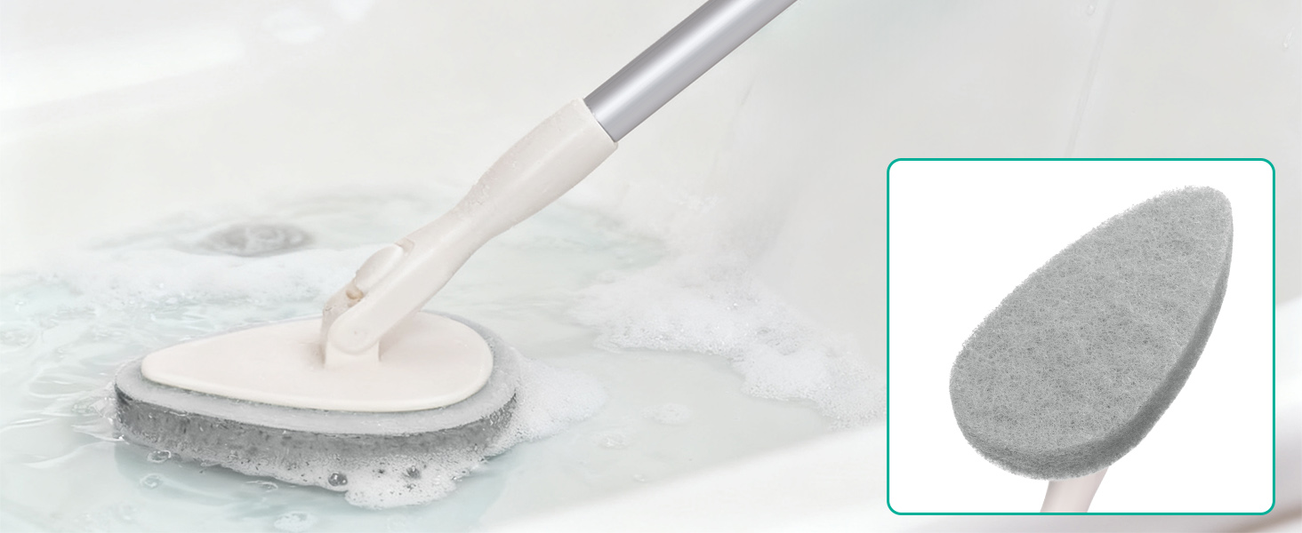 bathtub scrubber with long handle
