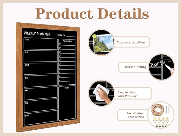 Blackboard Magnetic Surface Blackboard Calendar Chalkboard Blackboard