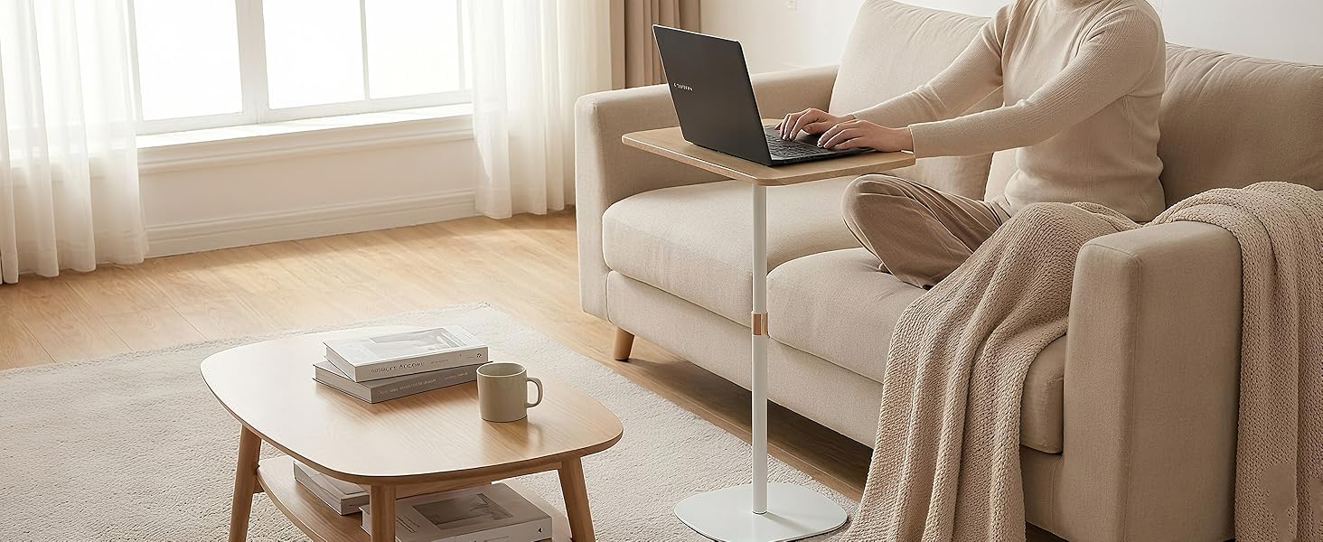 tall small adjustable standing desk for sofa